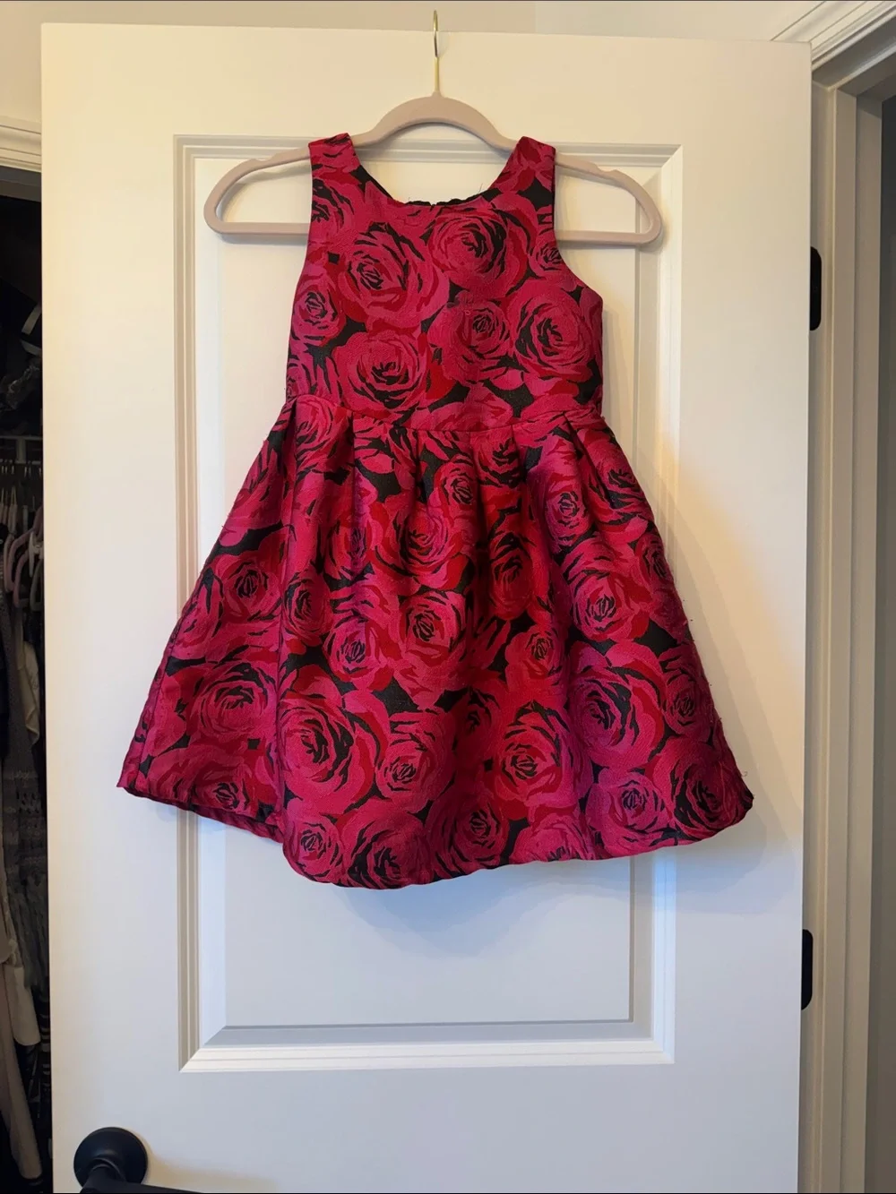 Children’s Place Girls Fuchsia Rose Jacquard Party Dress